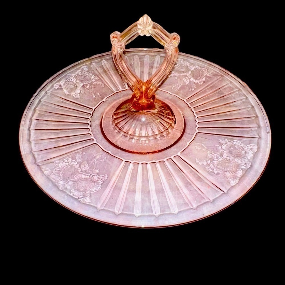 **HOST PICK** Pink Depression Serving Platter Relish Appetizers Fruit Tray